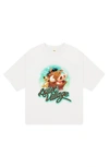 Museum Of Peace And Quiet Museum Of Peace & Quiet X Disney Kids' 'the Lion King' Quiet Village Airbrush Cotton Graphic T-shirt In White