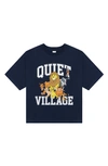 Museum Of Peace And Quiet X Disney Kids' 'the Lion King' Quiet Village Cotton Graphic T-shirt In Navy