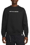 Nike Unisex  Acg Therma-fit Fleece Crew In Black