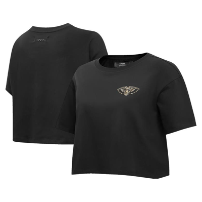 Pro Standard Black New Orleans Pelicans Holiday Glam Boxy T-shirt