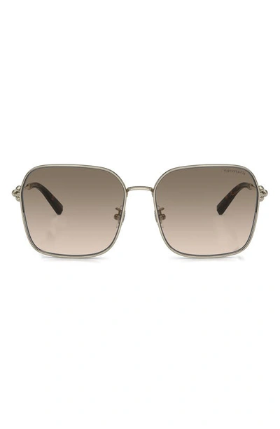 Tiffany & Co 60mm Gradient Square Sunglasses In Brown Gradient
