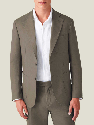 Luca Faloni Hazelnut Brown Linen Suit