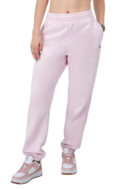 Champion Women's Powerblend Fleece Oversized Boyfriend Sweatpants In Chantilly Pink