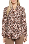 Nydj Pleated Yoke Long Sleeve Peasant Blouse In Evita