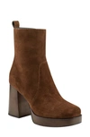 Marc Fisher Ltd Marysa Block Heel Platform Bootie In Medium Natural 101