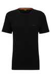 Hugo Boss Cotton-jersey T-shirt With Tonal Logo In Black