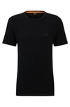 Hugo Boss Mens Black Logo-print Short-sleeve Cotton T-shirt In Black