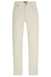 Hugo Boss Regular-fit Jeans In Ecru Luxury-comfort Denim In Light Beige