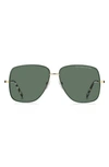 Marc Jacobs 59mm Gradient Square Sunglasses In Gold Teal/ Green