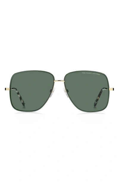 Marc Jacobs 59mm Gradient Square Sunglasses In Gold