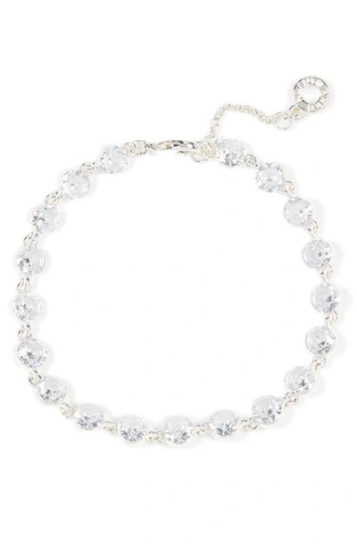 Anne Klein Robin Crystal Bracelet In Silver