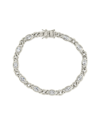 Sterling Forever Cassie Cz Bezel Tennis Bracelet In Metallic