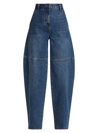 Co High-rise Wide-leg Denim Balloon Pants In Indigo