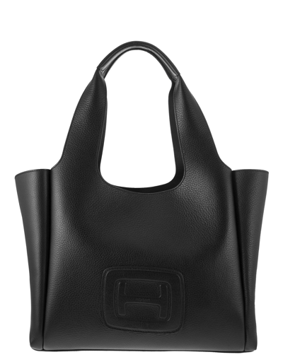 Hogan Shopping Media H-bag In Noir