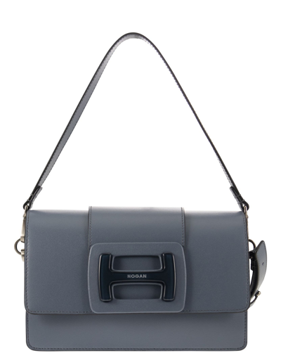 Hogan H-bag Shoulder Bag In Bleu