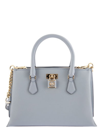 Michael Kors Ruby Small Saffiano Leather Handbag In Bleu