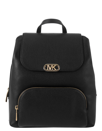 Michael Kors Kensington - Grained Leather Backpack In Noir
