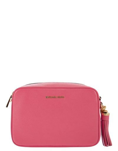 Michael Kors Ginny - Leather Crossbody Bag In Pink