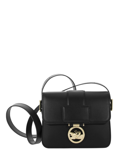 Longchamp Small Box-trot Leather Crossbody Bag In Black