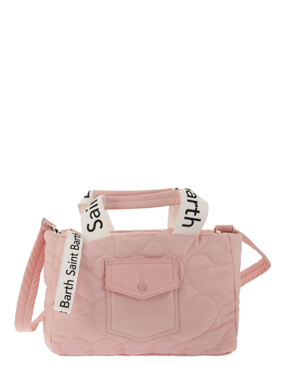 Saint Barth Mc2 Designer Handbags Puffer - Padded Hand Bag In Rose