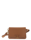 Tod's T Timeless Leather Mini Bum Bag In Marron