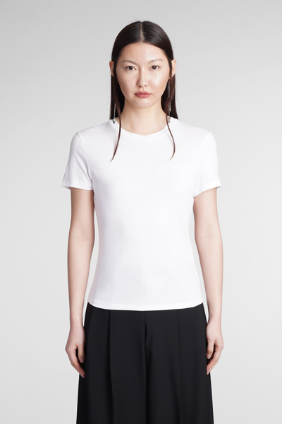 THEORY T-SHIRT IN WHITE COTTON