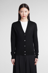 THEORY CARDIGAN IN BLACK WOOL