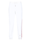 Thom Browne White Loopback Stripe Sweatpants In White