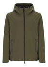 Woolrich Pacific Softshell Jacket Man Dark Green In Green