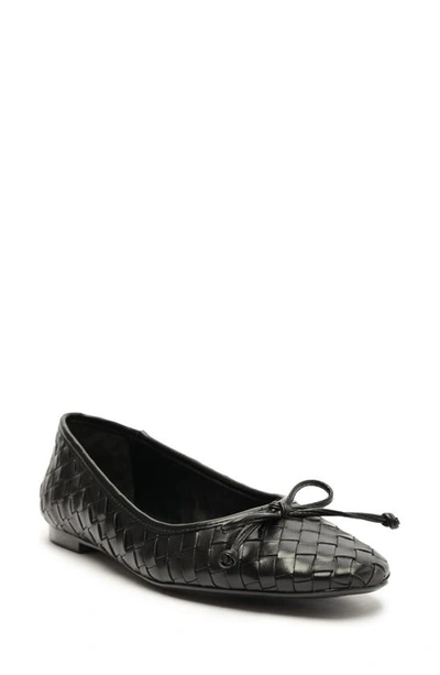 Schutz Women's Arissa Woven Leather Ballet Flats In Black