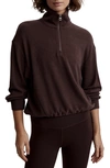 Varley Collett Half Zip Pullover In Coffee Bean