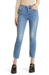 Frame Le High Ankle Straight Leg Jeans In Wavey Modern Chew