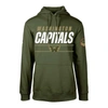 Levelwear Olive Washington Capitals Podium Fleece Pullover Hoodie In Olive