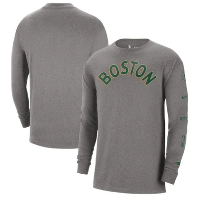 Nike Boston Celtics 2023/24 City Edition  Men's Nba Max90 Long-sleeve T-shirt In Grey