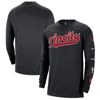 Nike Portland Trail Blazers 2023/24 City Edition  Men's Nba Max90 Long-sleeve T-shirt In Black
