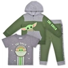 CHILDREN'S APPAREL NETWORK PRESCHOOL GREEN THE MANDALORIAN 3-PACK JOGGER SET