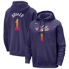 NIKE NIKE DEVIN BOOKER PURPLE PHOENIX SUNS 2023/24 CITY EDITION NAME & NUMBER PULLOVER HOODIE