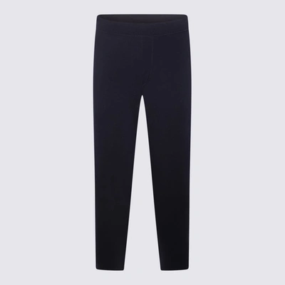 Brioni Navy Cotton Cashmere And Silk Blend Pants In Blue
