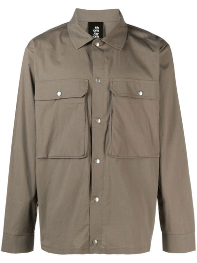 Thom Krom Long-sleeved Press-stud Shirt In Beige