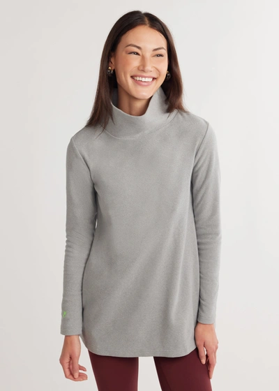 Dudley Stephens Cobble Hill Turtleneck In Terry Fleece In Grey