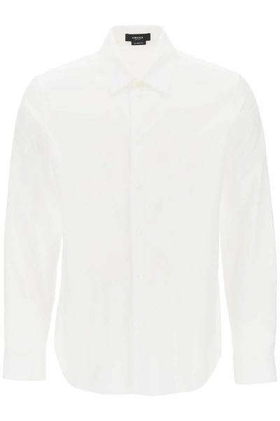 Versace Allover-jacquard Shirt In White