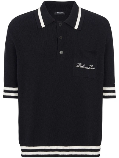 Balmain T-shirts And Polos In Black/natural