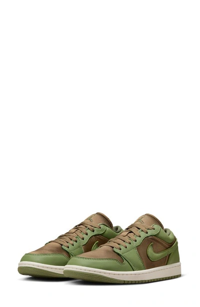 Jordan Women's Air  1 Low Se Shoes In Brown Kelp/lt Olive/sail