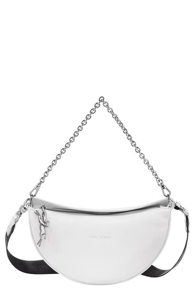 LONGCHAMP SMILE SMALL HALF MOON LEATHER CROSSBODY BAG