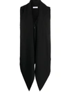 Ferragamo Sash-detail V-neck Waistcoat In Black