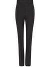 Ferragamo Pressed-crease Virgin Wool Tailored Trousers In Black