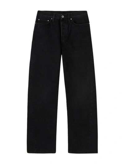 Totême Toteme Twisted Seam Denim Full Length In Black