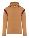 Gucci Wool Sweater With Hood In Brown