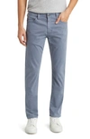 Ag Everett Sueded Stretch Sateen Slim Straight Leg Pants In Blue Ice