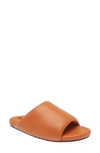 Simon Miller Bubble Padded Vegan Slide Sandals In Brown